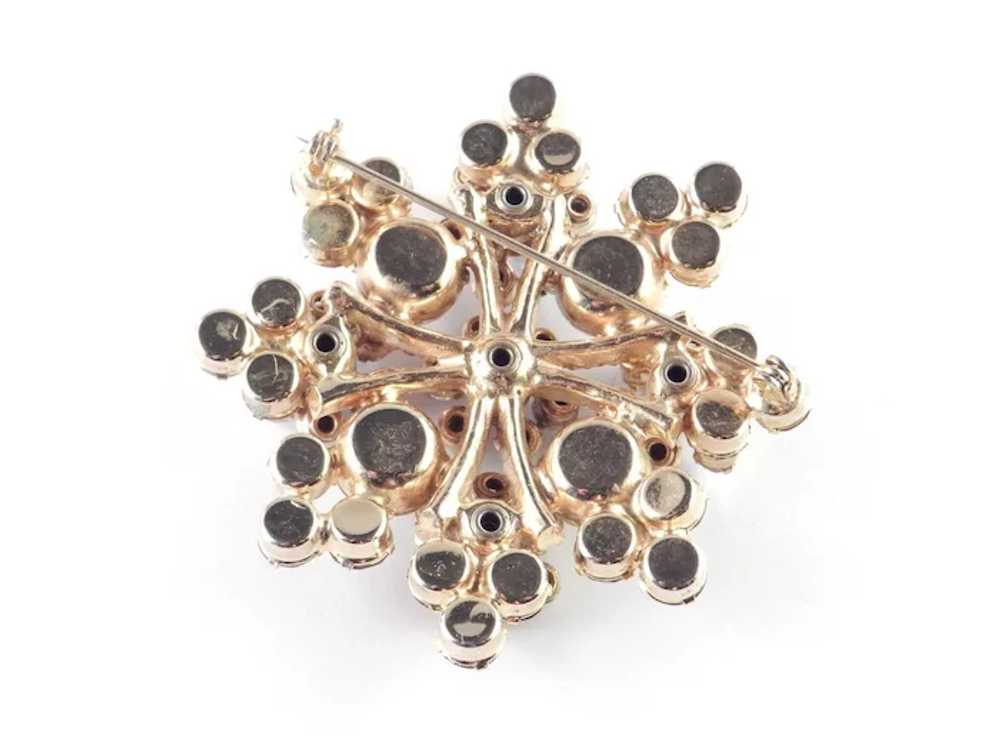 Juliana D & E Rhinestone Rosette Star Brooch Pin - image 5