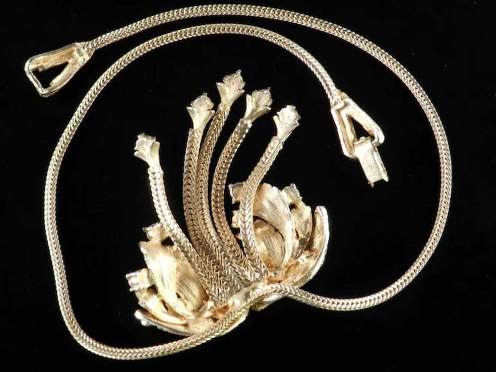 Tortolani Faux Pearl Chain Fringe Necklace - image 4