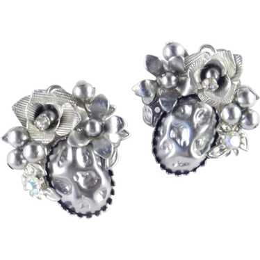 Beau Jewels Rhinestone Faux Pearl Earrings