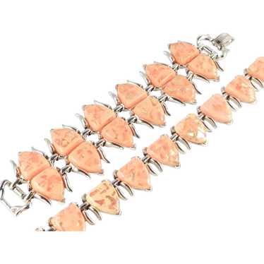 Coro Lucite Confetti Cabochon Necklace Bracelet S… - image 1