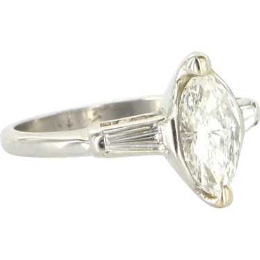 Vintage 900 Platinum Diamond Engagement Ring Fine 