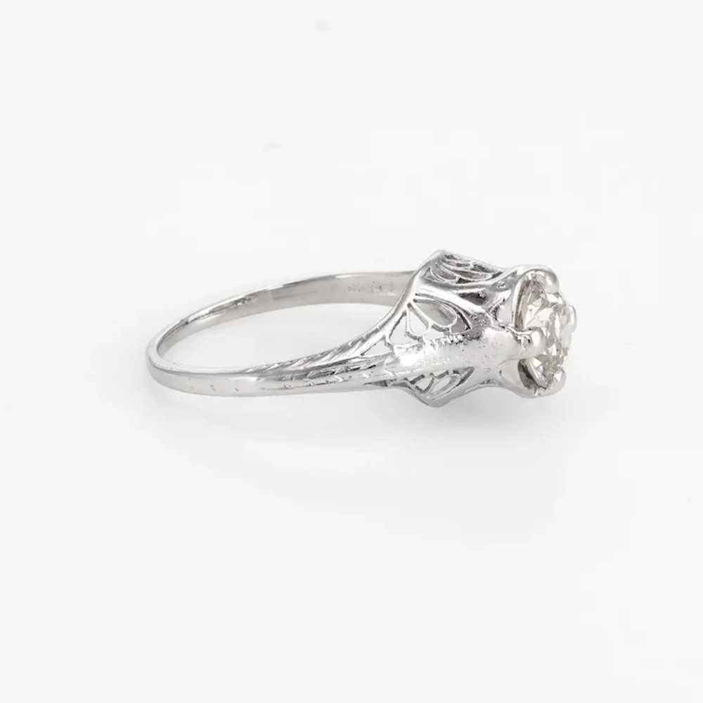 Antique Deco 1ct Diamond Engagement Ring 14 Karat… - image 3