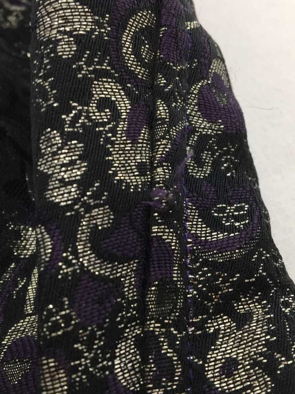 Needles Cropped Pants Purple Jacquard Pattern Pol… - image 6