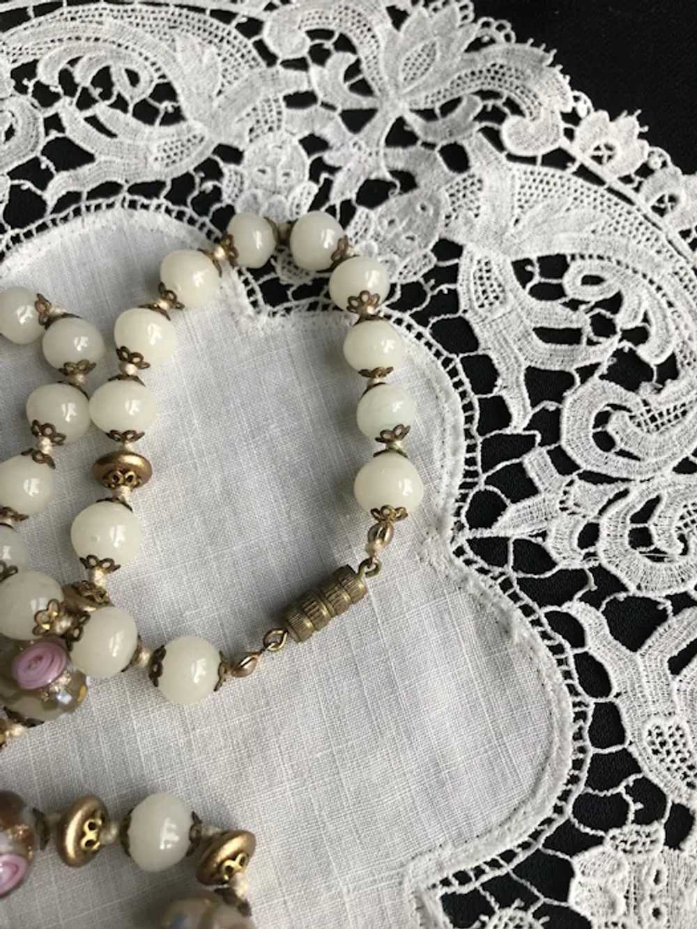 Art Deco vintage Murano Glass Necklace - image 4