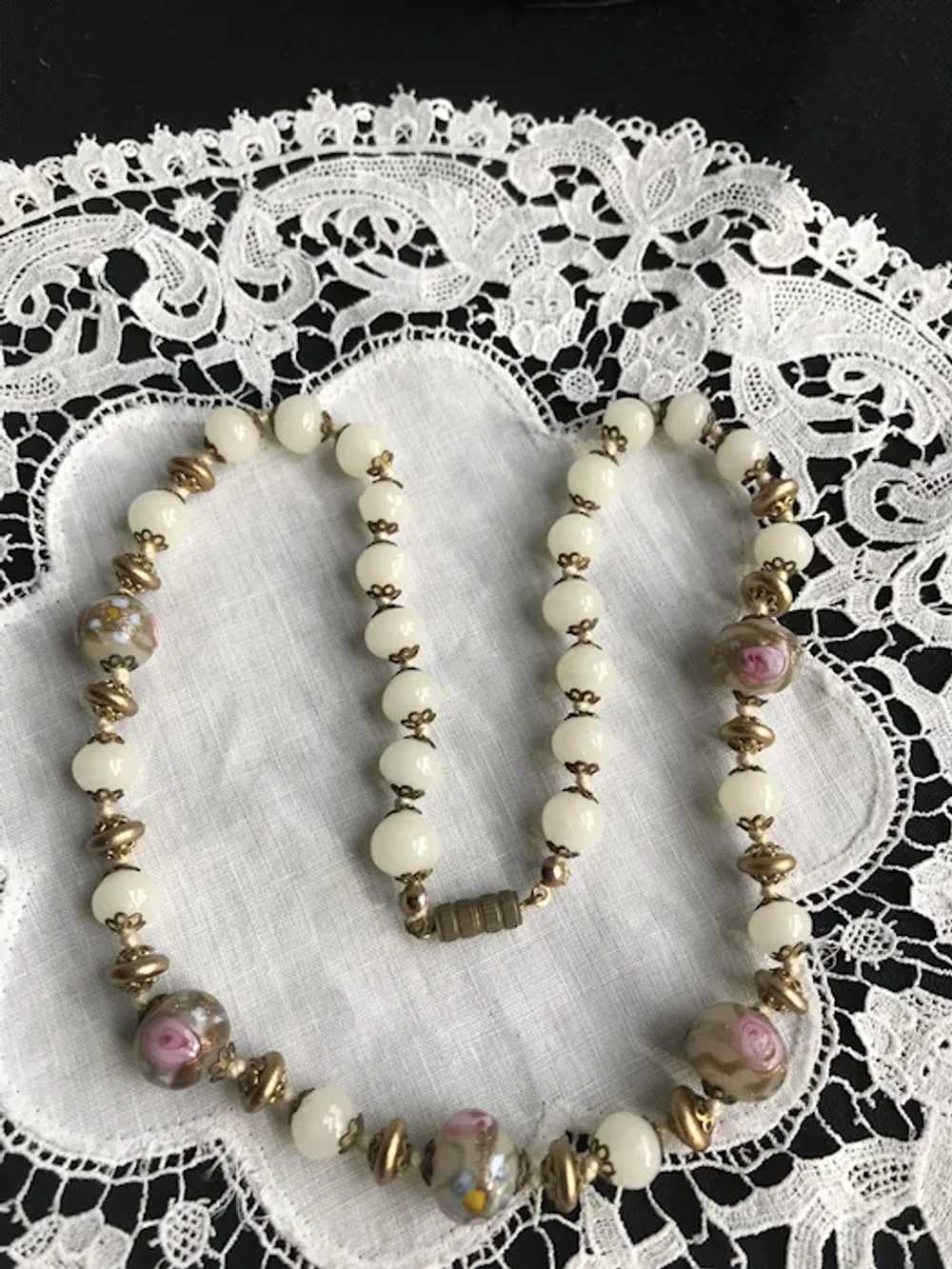Art Deco vintage Murano Glass Necklace - image 6