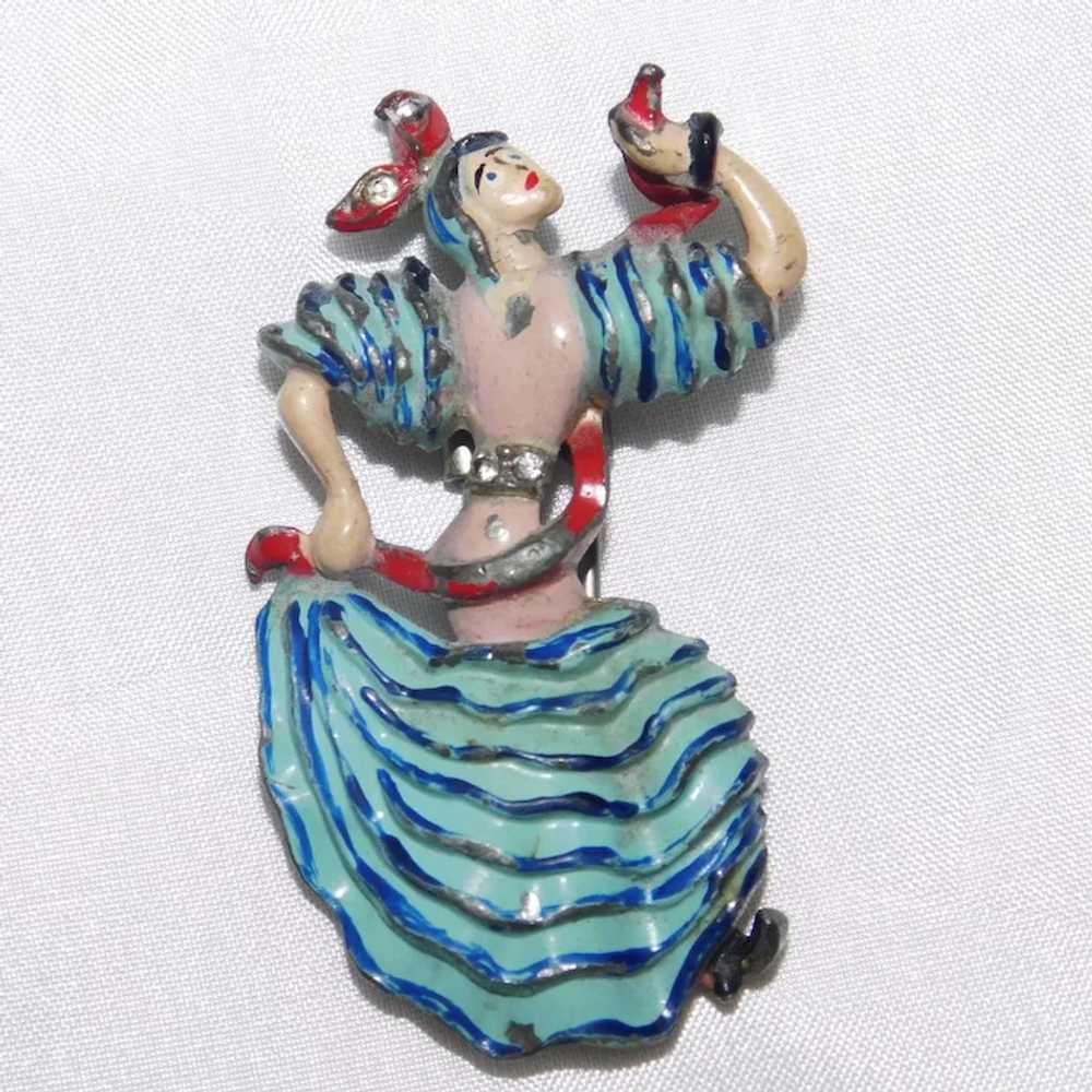 World War II Era Patriotic Enameled Dancing Flame… - image 7