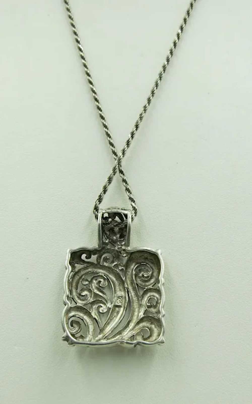 VINTAGE  Large Sterling Pendant with Heavy Sterli… - image 3