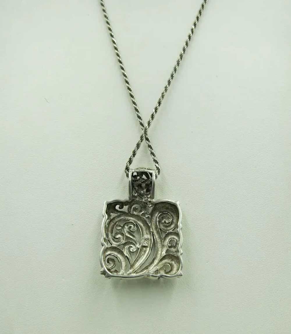 VINTAGE  Large Sterling Pendant with Heavy Sterli… - image 4