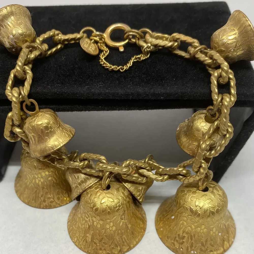 Miriam Haskell Jingle Bell bracelet and pin - image 2