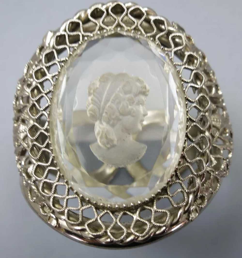 VINTAGE  West German Style Clamper Bracelet Glass… - image 7