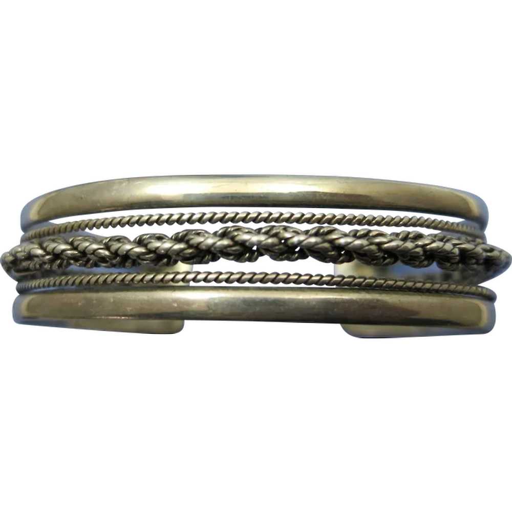 VINTAGE Older Sterling Bracelet With Signature - image 1