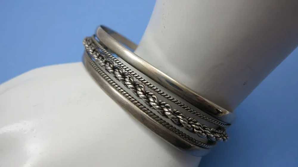 VINTAGE Older Sterling Bracelet With Signature - image 2