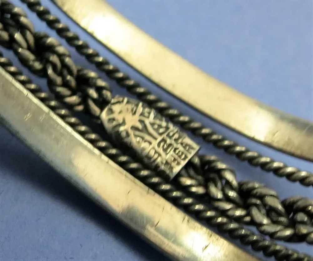 VINTAGE Older Sterling Bracelet With Signature - image 4
