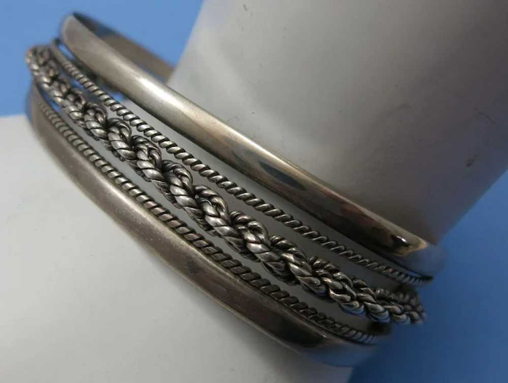 VINTAGE Older Sterling Bracelet With Signature - image 5