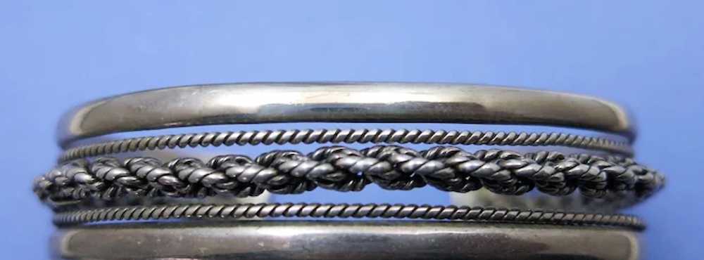 VINTAGE Older Sterling Bracelet With Signature - image 6