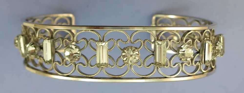 VINTAGE  1965 Krementz Silver- tone Lovely Bracel… - image 2