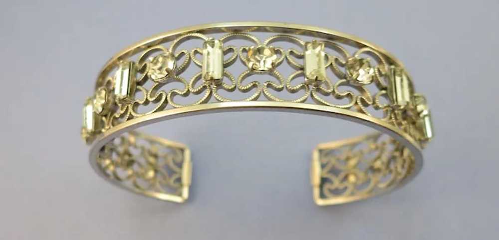 VINTAGE  1965 Krementz Silver- tone Lovely Bracel… - image 6