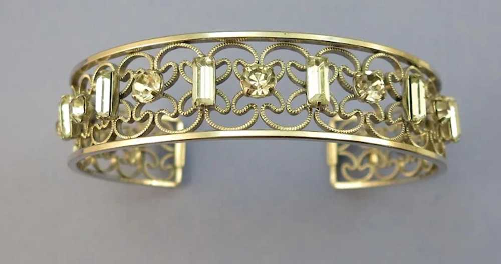 VINTAGE  1965 Krementz Silver- tone Lovely Bracel… - image 7