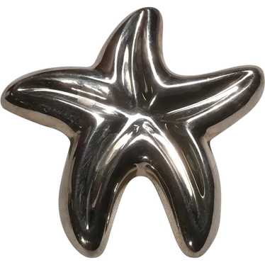 Sterling Thailand Large Starfish Brooch Pin - image 1