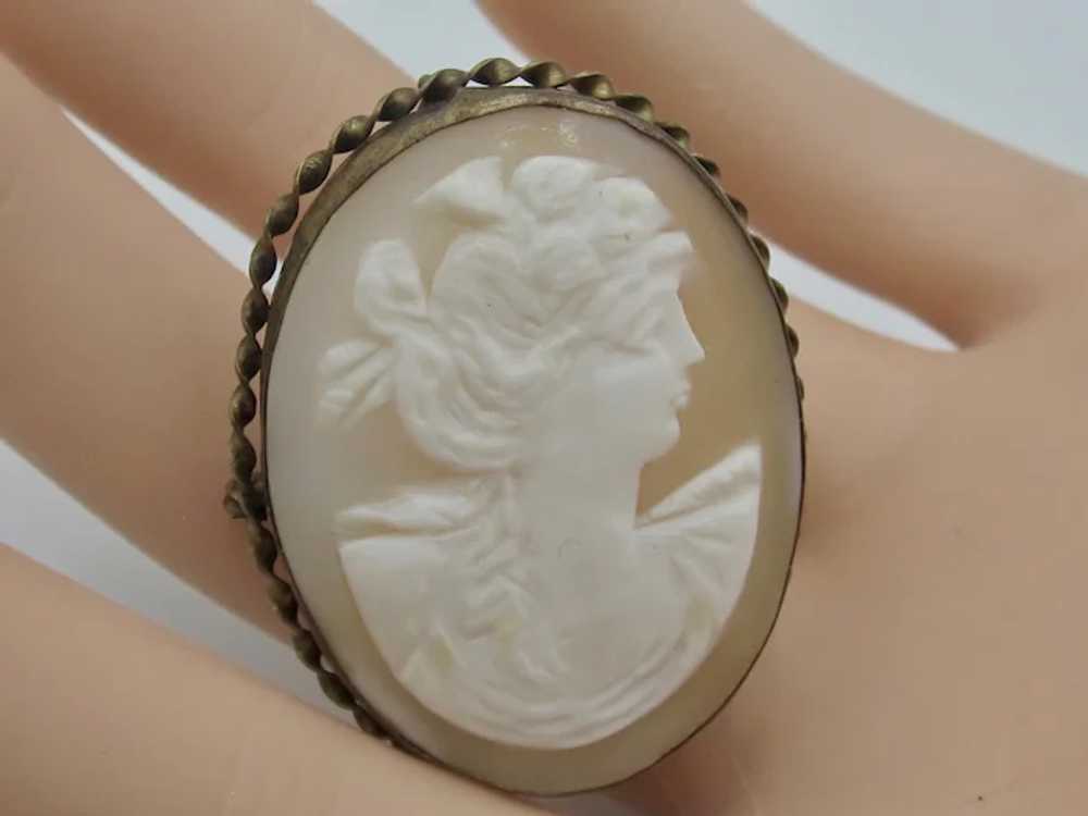 Delightful Antique Oval Cameo Brooch/Pendant Mid-… - image 7