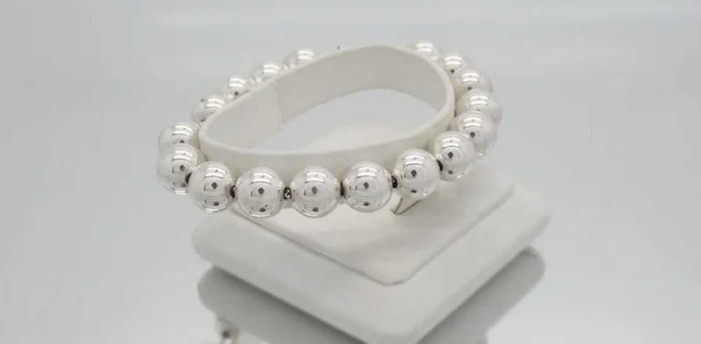 Vintage Tiffany & Co. Sterling Silver 10mm Beaded… - image 3