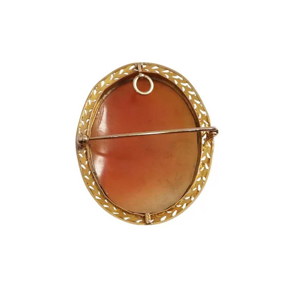 Antique 14k Yellow Gold Shell Cameo - image 3