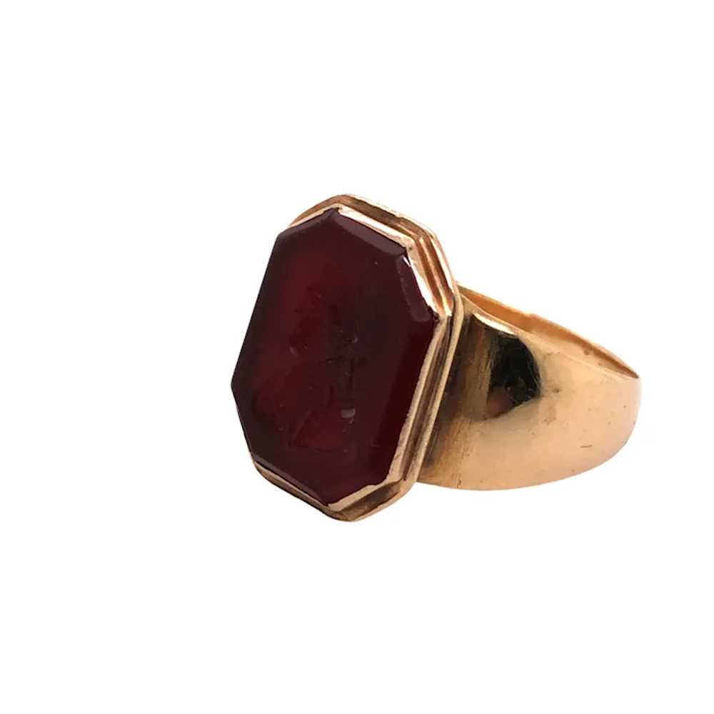 Antique Yellow Gold Intaglio Carnelian Ring. - image 4