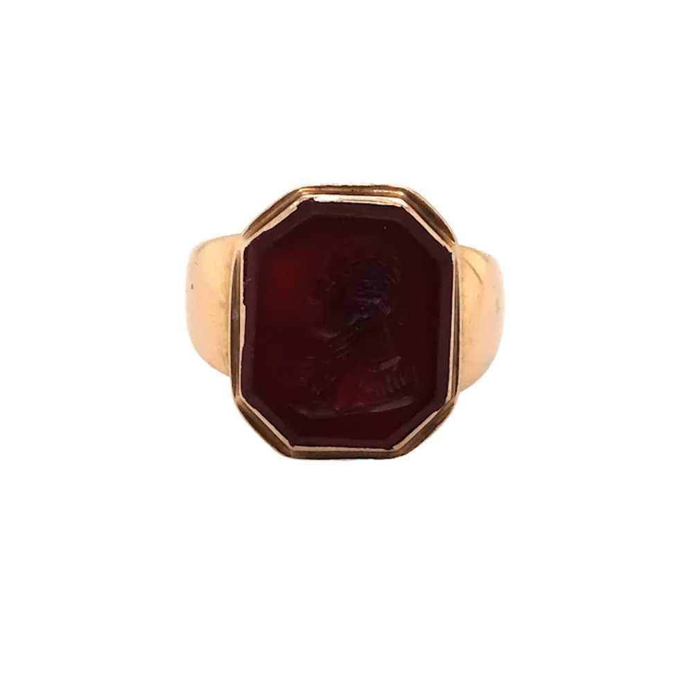 Antique Yellow Gold Intaglio Carnelian Ring. - image 6