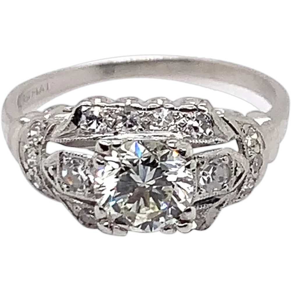 Platinum Diamond Engagement Ring - image 1