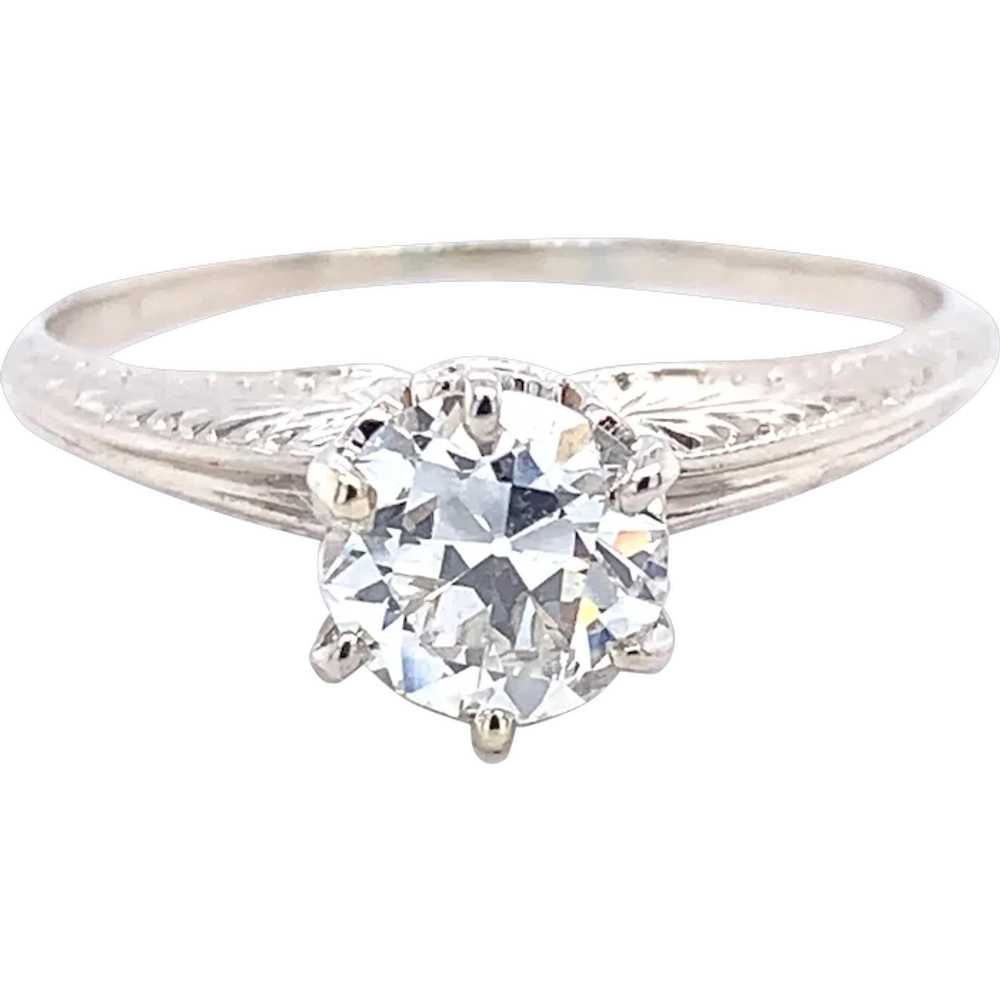 14k Antique .76ct Diamond Engagement Ring - image 1