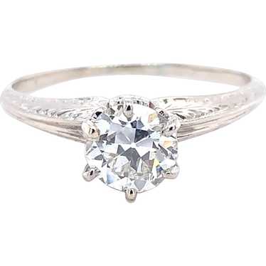 14k Antique .76ct Diamond Engagement Ring
