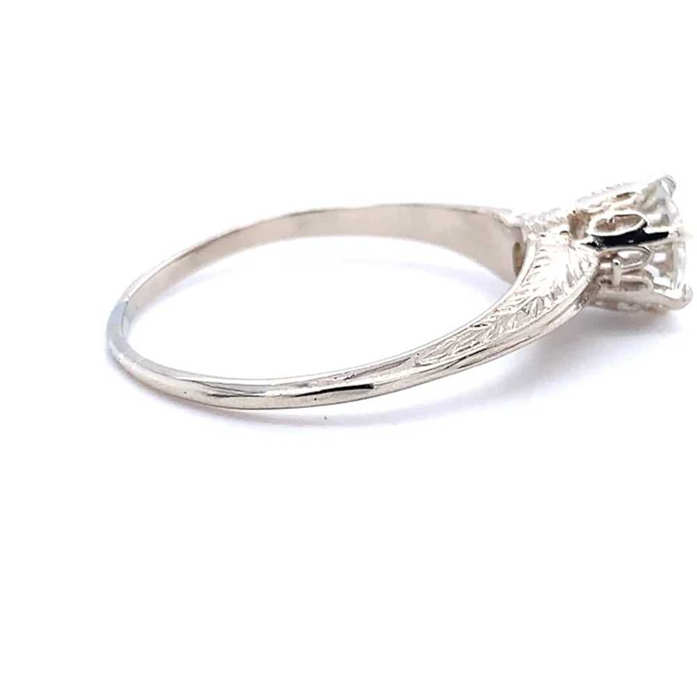 14k Antique .76ct Diamond Engagement Ring - image 3