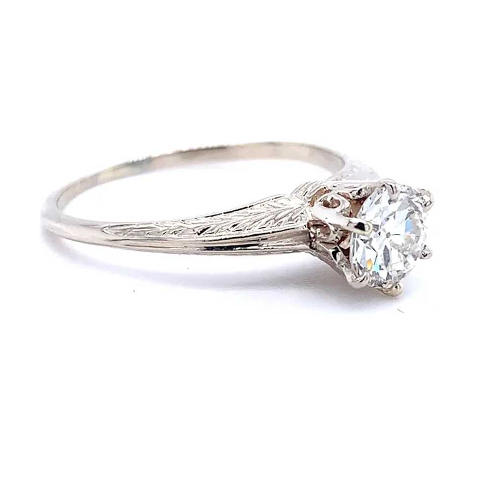 14k Antique .76ct Diamond Engagement Ring - image 4