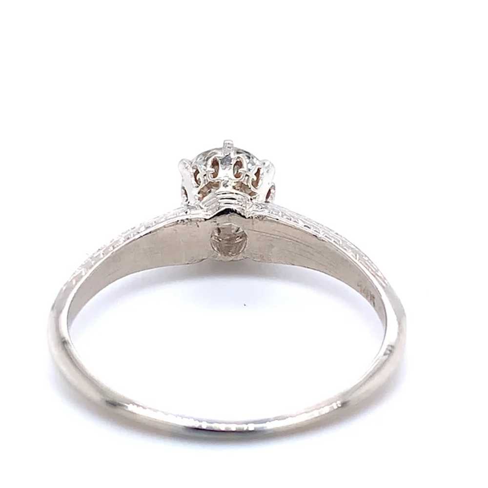 14k Antique .76ct Diamond Engagement Ring - image 5