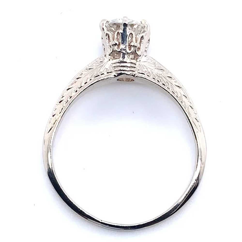 14k Antique .76ct Diamond Engagement Ring - image 7