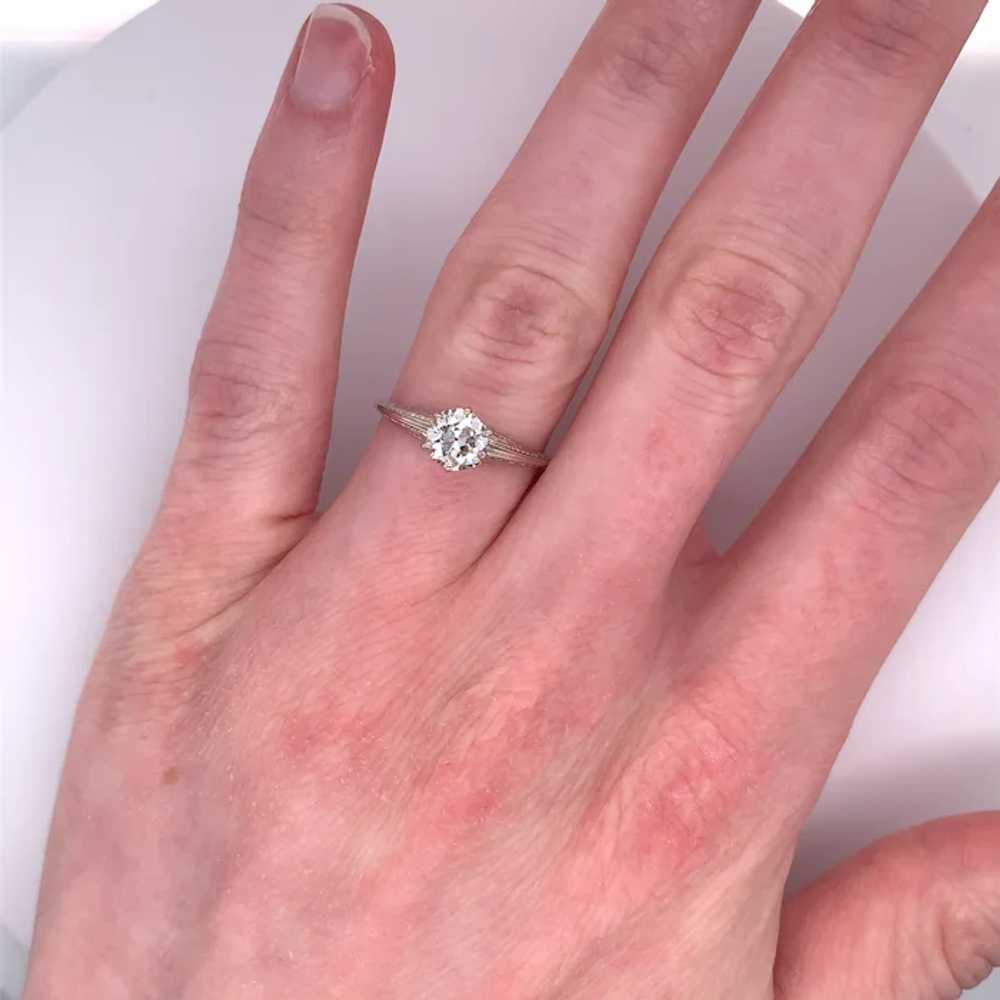14k Antique .76ct Diamond Engagement Ring - image 8