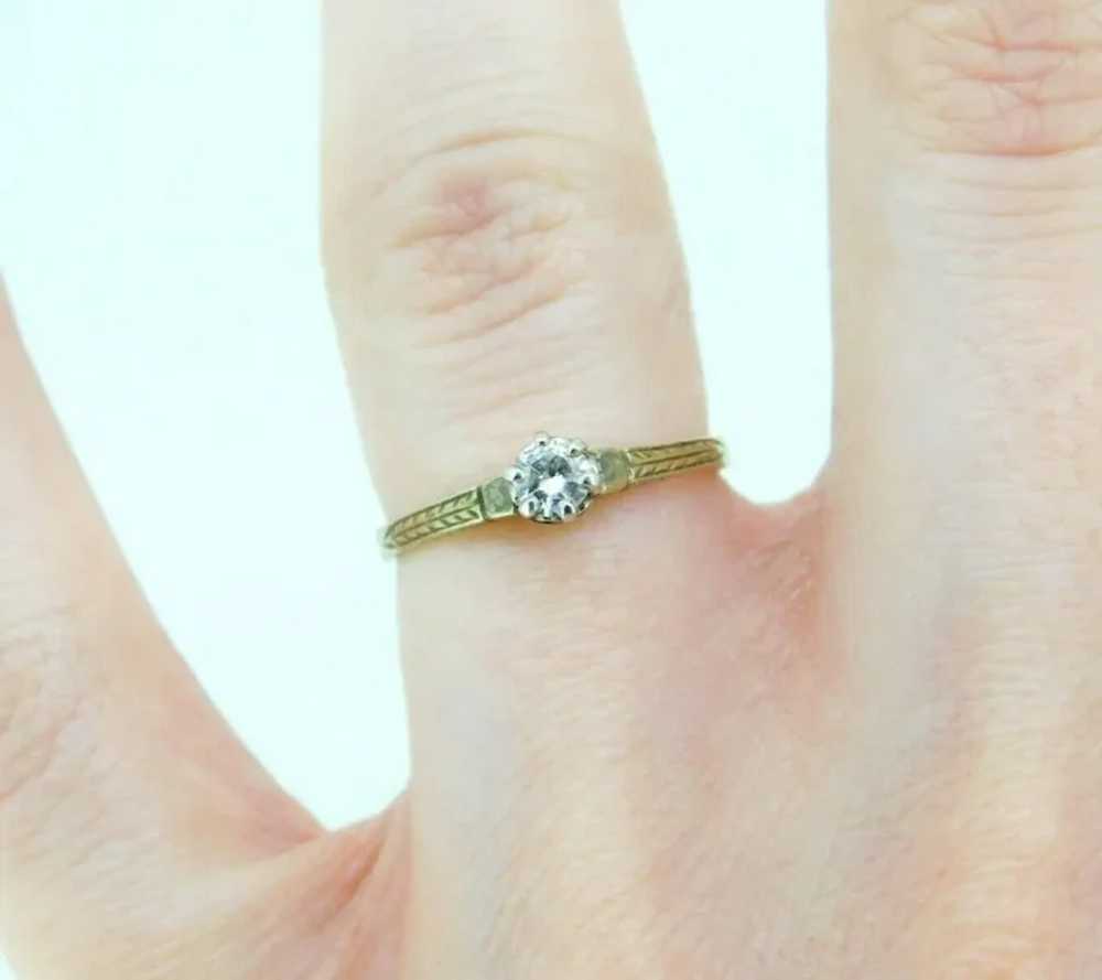 14 karat Ring with .15ct Diamonds - image 7