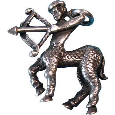 Vintage Sterling Centaur Greek Mythology Pendant … - image 1