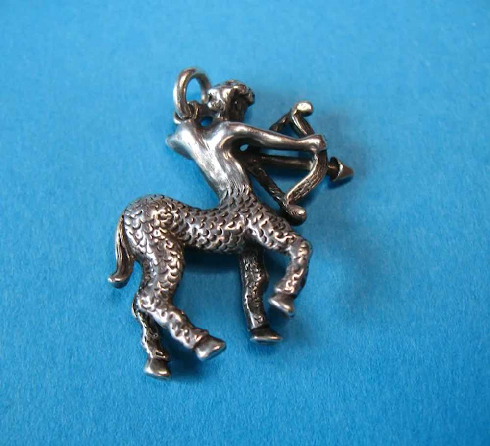 Vintage Sterling Centaur Greek Mythology Pendant … - image 2