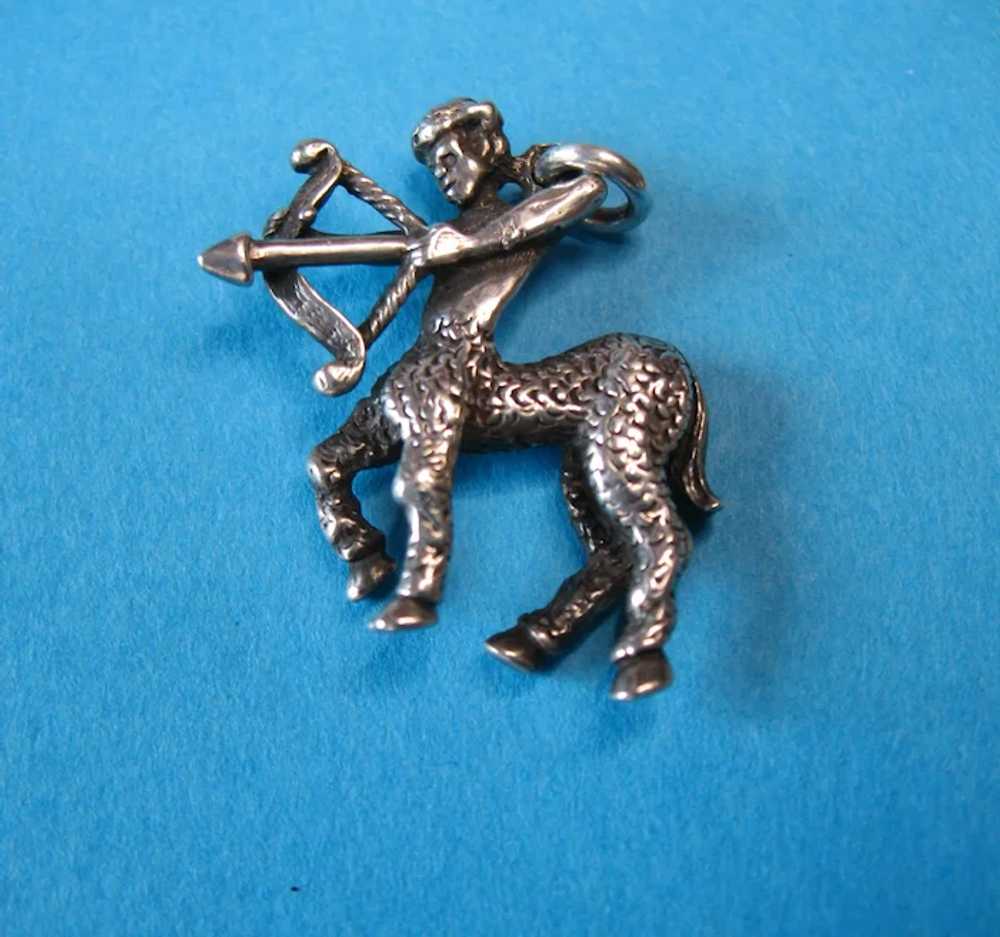 Vintage Sterling Centaur Greek Mythology Pendant … - image 4