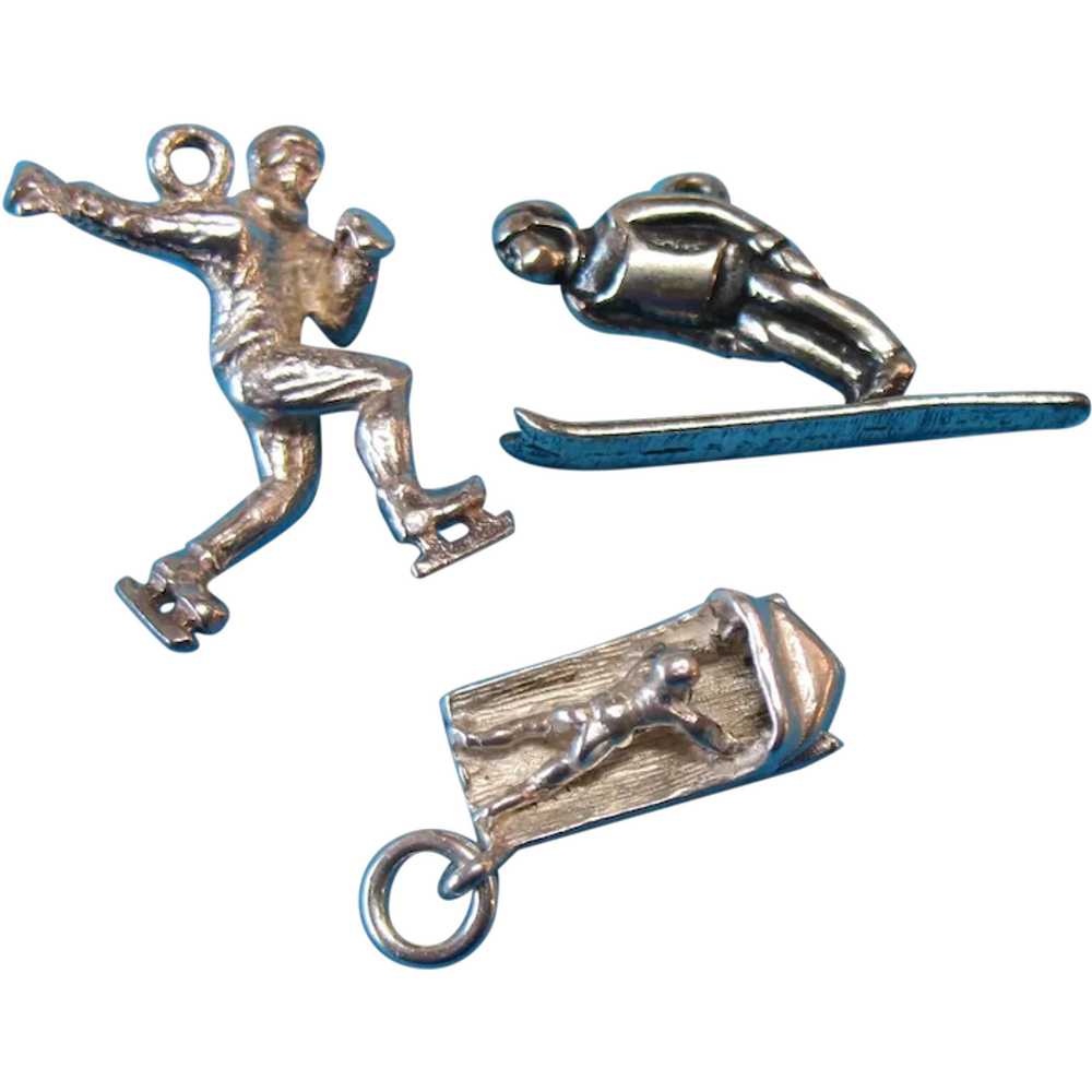 Vintage Silver Winter Olympic Sports Charms - image 1