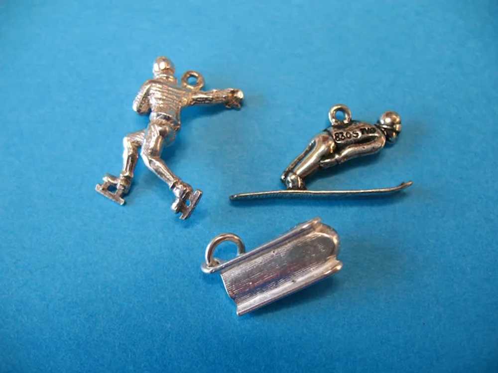 Vintage Silver Winter Olympic Sports Charms - image 2