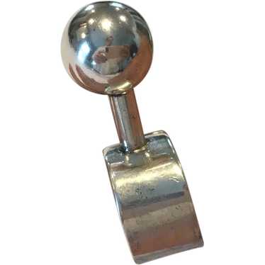 Silver Ring with Tall Silver Ball created by Joan… - image 1