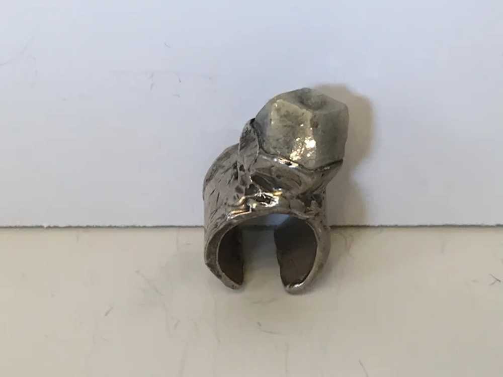 Silver Ring with Grey Stone created by Joanne Coo… - image 2