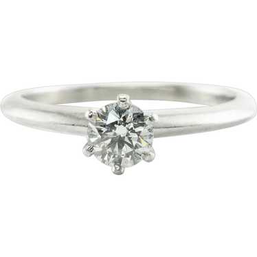 Tiffany & Co. .36CT Diamond Solitaire Ring Platinu