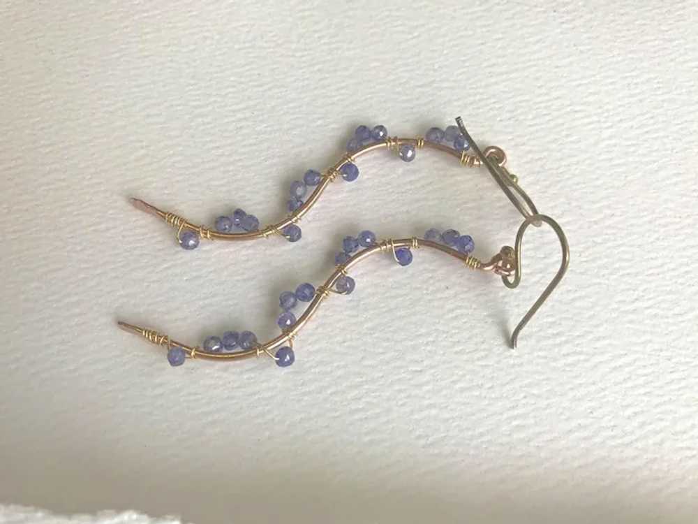Blue Twig Earrings, Tanzanite Blue CZ Earrings, C… - image 8