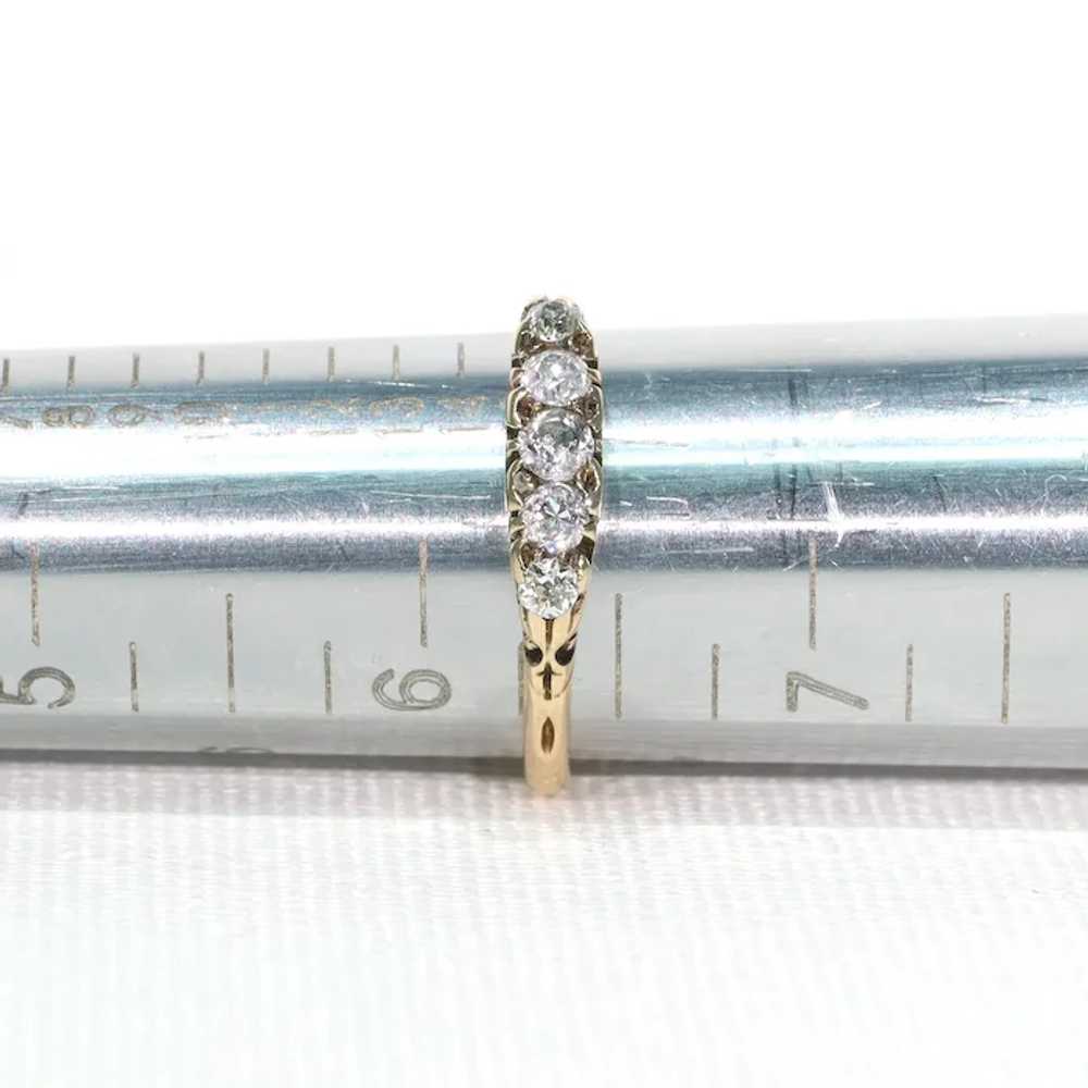 Antique Victorian 5 Diamond Ring 18k Gold - image 8
