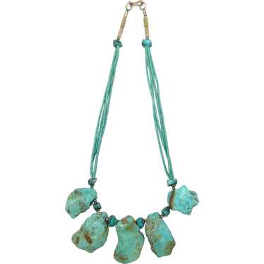 Turquoise Nugget Necklace - Hubei Province - image 1