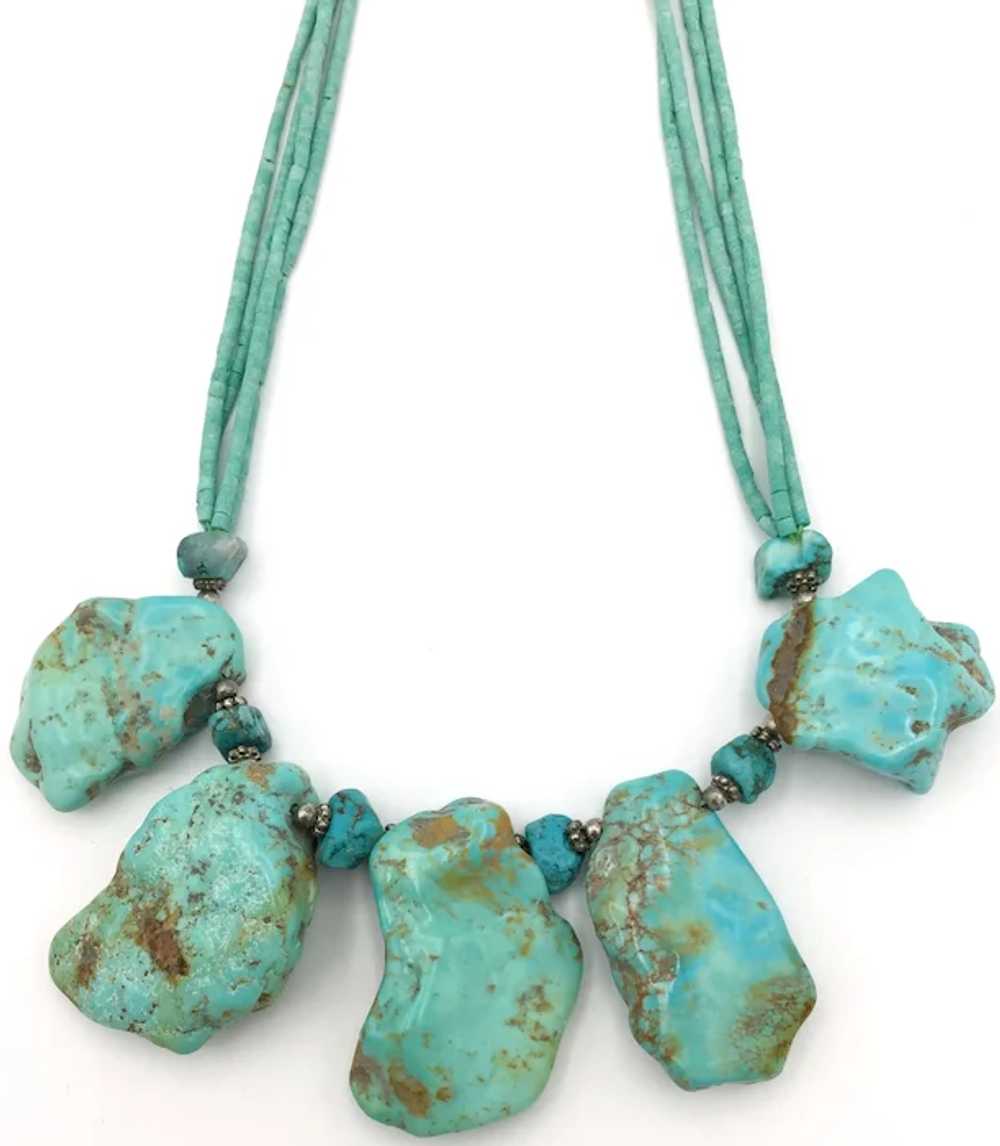 Turquoise Nugget Necklace - Hubei Province - image 2