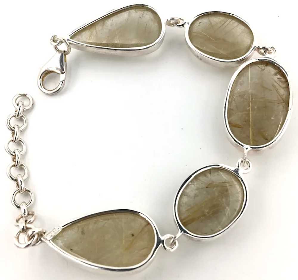 Rutilated Quartz Bracelet - Sterling Silver - image 2